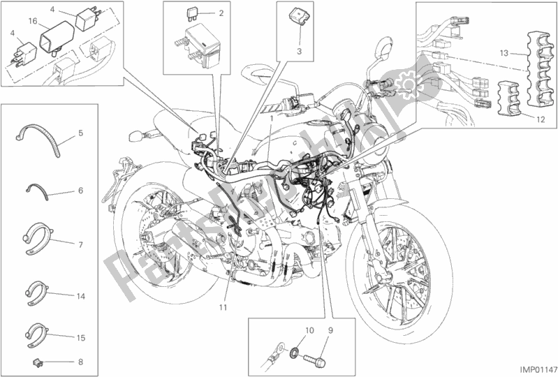 Tutte le parti per il Impianto Elettrico Del Veicolo del Ducati Scrambler Flat Track Thailand 803 2020